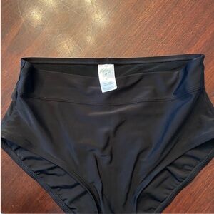 Black High Waisted Swim Bottoms